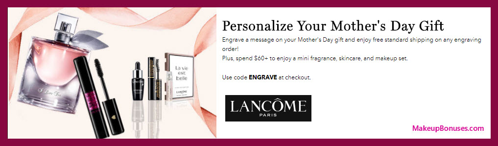 Receive a free 3-pc gift with $60 Lancôme purchase