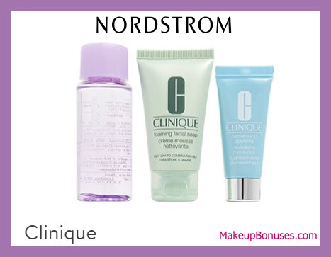 Receive a free 3-pc gift with $3 Clinique purchase
