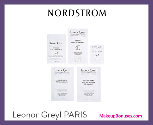 Receive a free 5-pc gift with $50 Leonor Greyl purchase