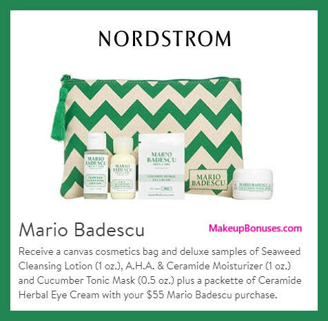 Receive a free 5-pc gift with $55 Mario Badescu purchase