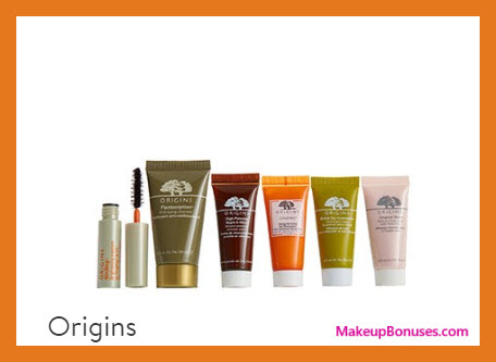 Receive a free 6-pc gift with $65 Origins purchase
