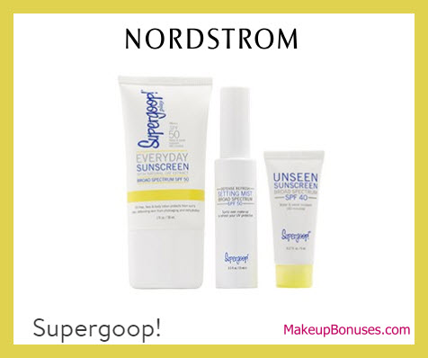 Receive a free 3-pc gift with $50 Supergoop purchase