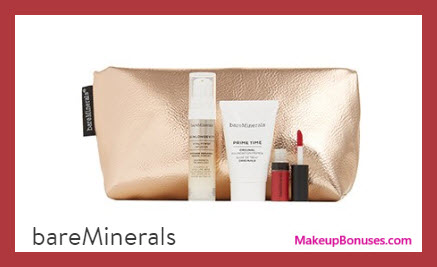 Receive a free 4-pc gift with $50 bareMinerals purchase