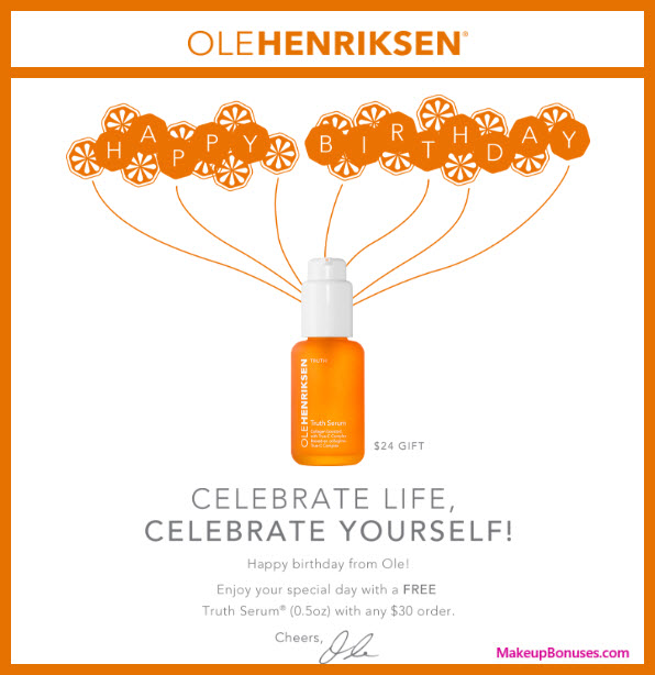 OLE HENRIKSEN Birthday Gift - MakeupBonuses.com #olehenriksen