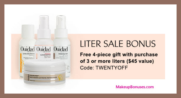 Receive a free 4-pc gift with 3+ liters purchase