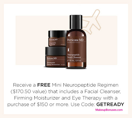 Receive a free 3-pc gift with $150 Perricone MD purchase