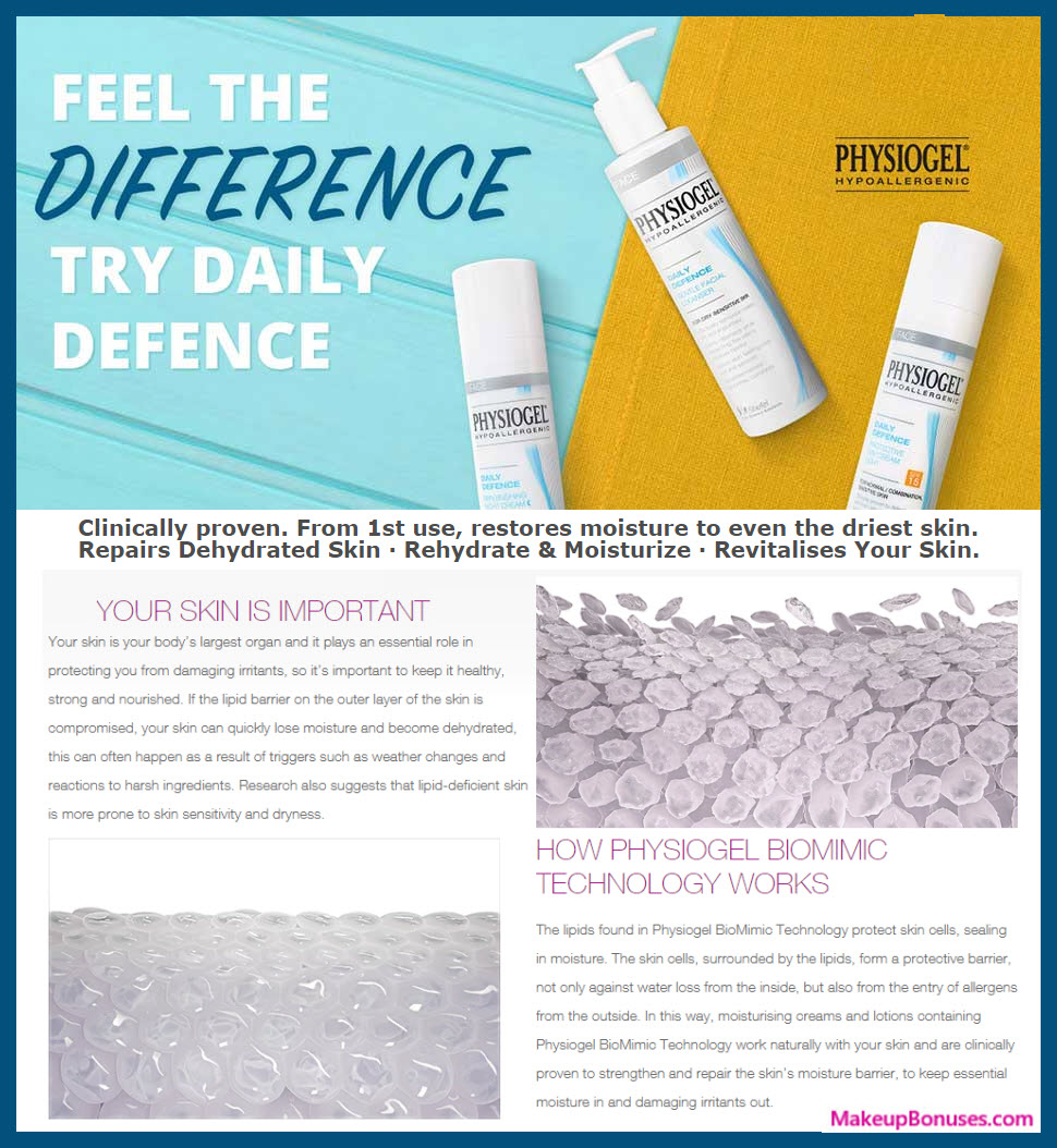 FREE Physiogel Daily Defence Protective Day Cream - MakeupBonuses.com