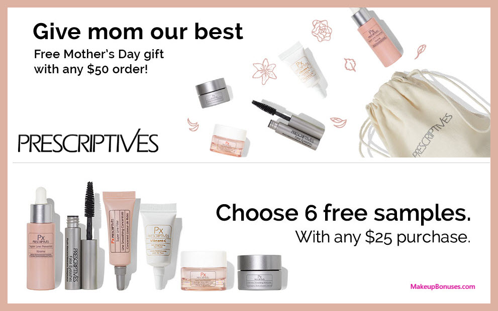 Receive a free 12-pc gift with $50 Prescriptives purchase