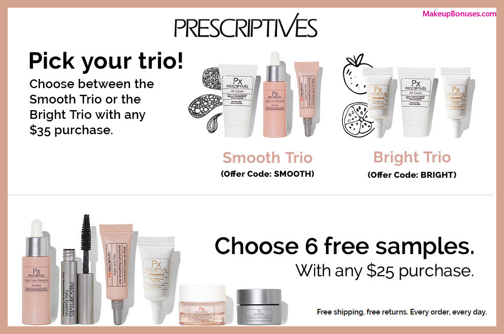 Receive a free 9-pc gift with $35 Prescriptives purchase