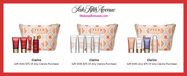 Receive your choice of 5-pc gift with $75 Clarins purchase