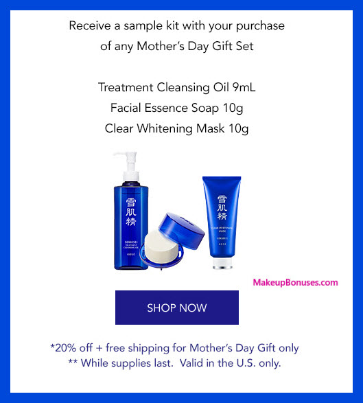 Receive a free 3-pc gift with Mother's Day set purchase