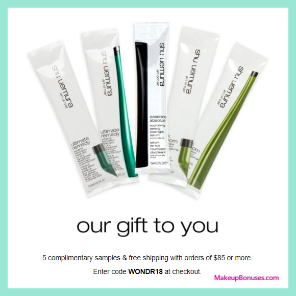 Receive a free 5-pc gift with $85 Shu Uemura Art of Hair purchase