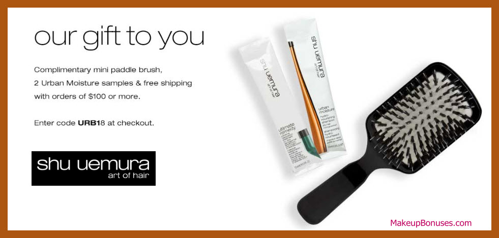 Receive a free 3-pc gift with $100 Shu Uemura Art of Hair purchase