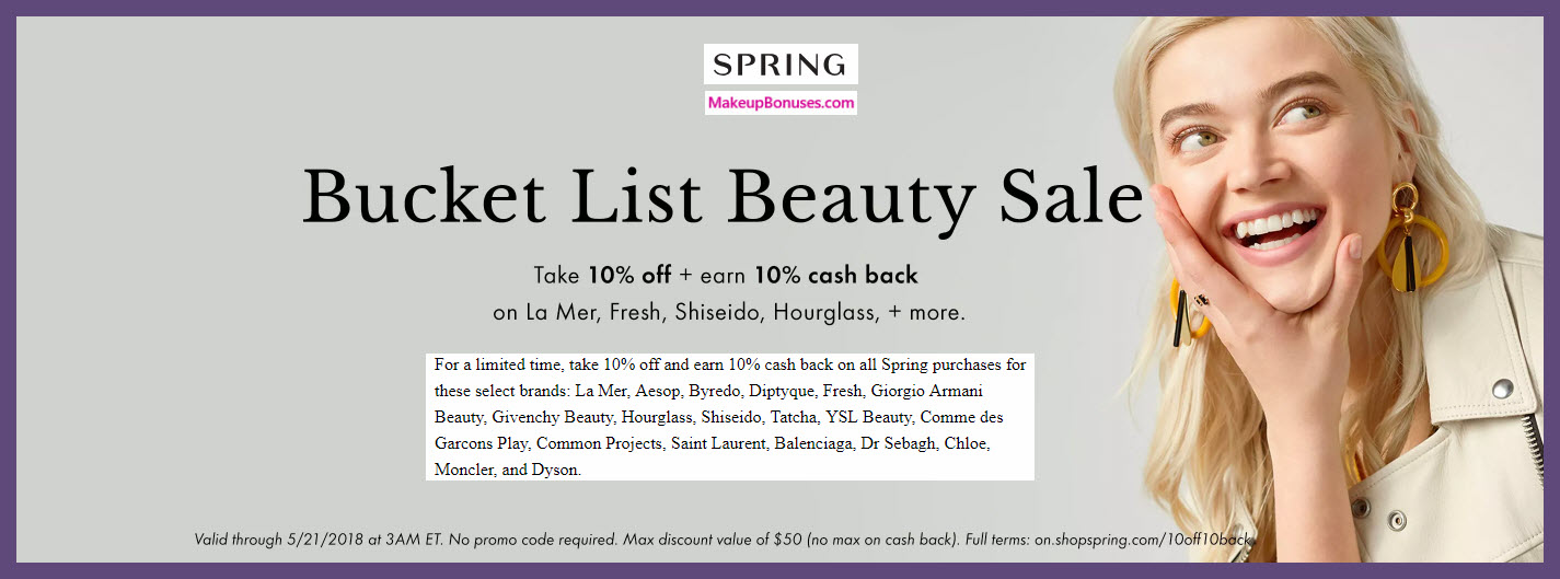 Spring Beauty Bucket List Sale - MakeupBonuses.com