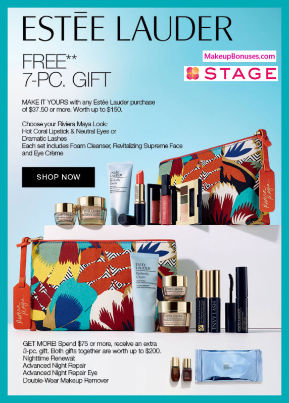 Receive a free 10-pc gift with $75 Estée Lauder purchase
