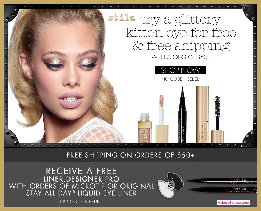 Receive a free 3-pc gift with $60 Stila purchase