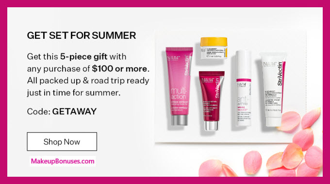 Receive a free 5-pc gift with $100 StriVectin purchase