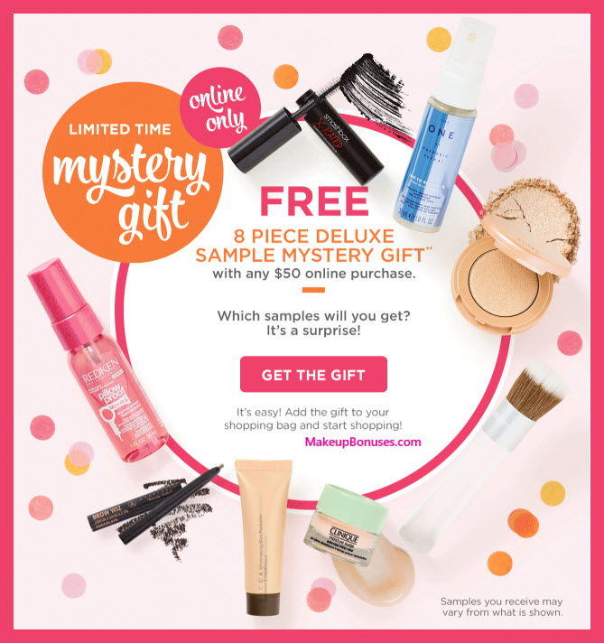 Receive a free 8-pc gift with $50 Multi-Brand purchase