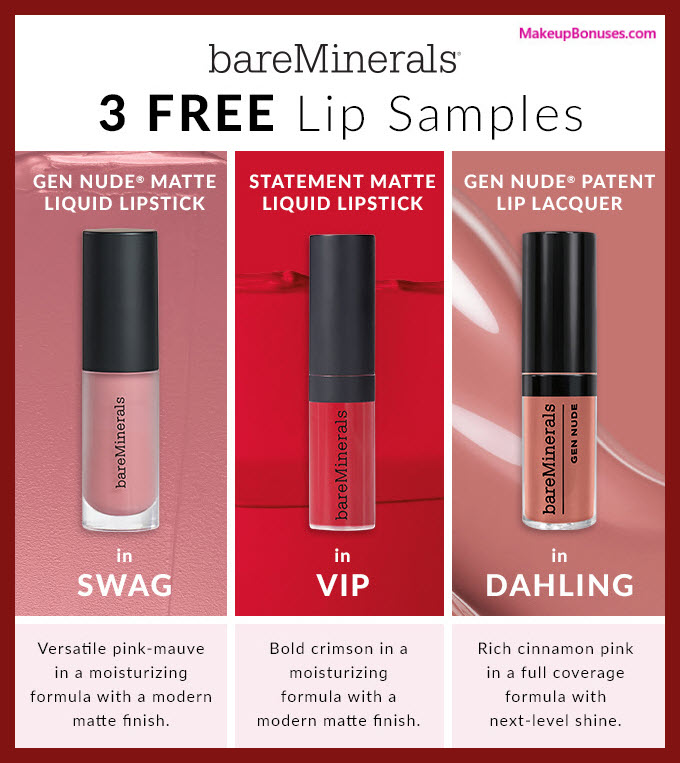 Receive a free 3-pc gift with $60 bareMinerals purchase