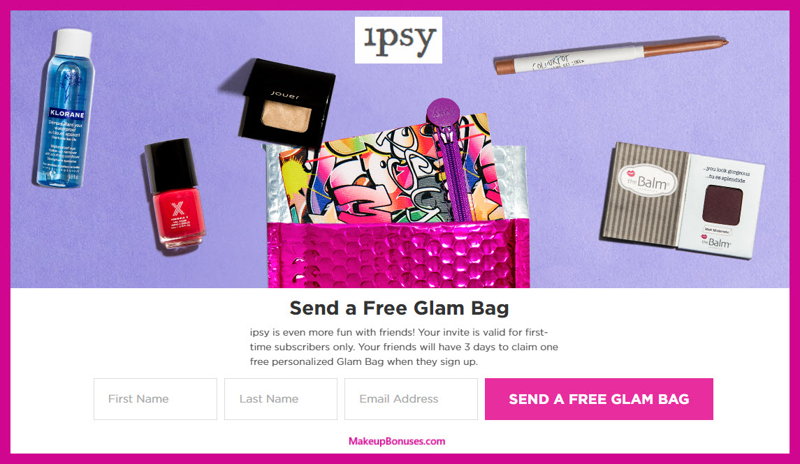 Free 6pc ipsy Bag for New Subscribers Makeup Bonuses