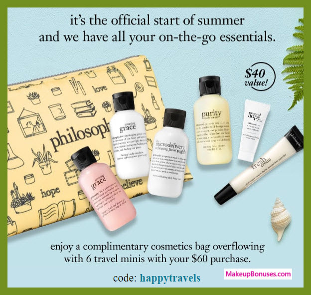 Receive a free 7-pc gift with $60 philosophy purchase