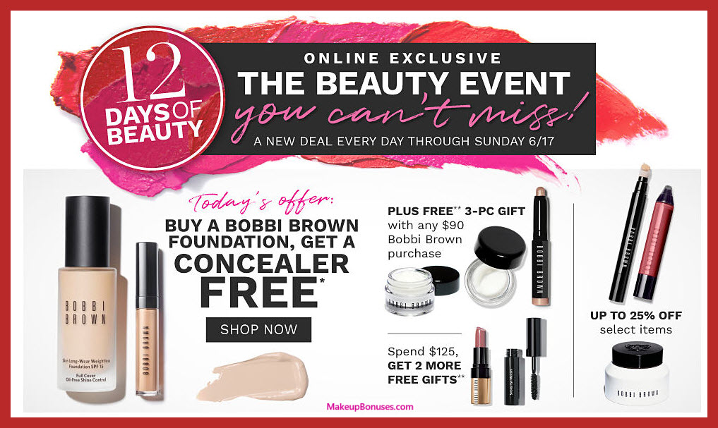 Receive a free 5-pc gift with $90 Bobbi Brown purchase