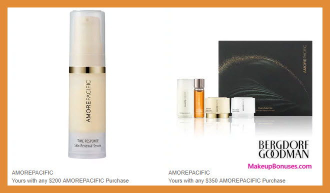 Receive a free 5-pc gift with $350 AMOREPACIFIC purchase