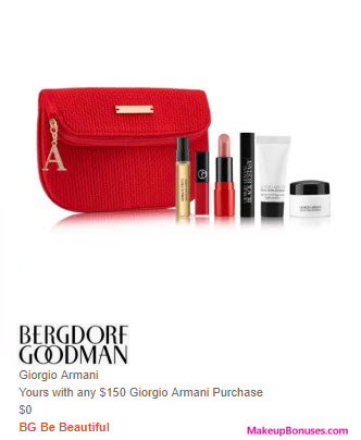 Receive a free 6-pc gift with $150 Giorgio Armani purchase
