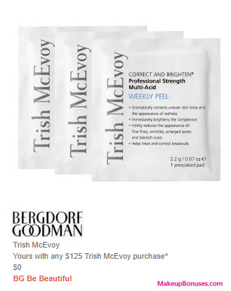 Receive a free 3-pc gift with $125 Trish McEvoy purchase