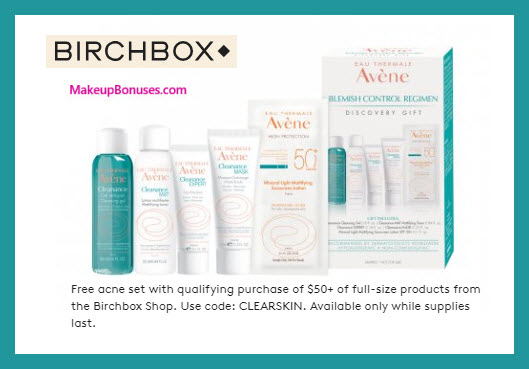 Receive a free 5-pc gift with $50 of full size products purchase