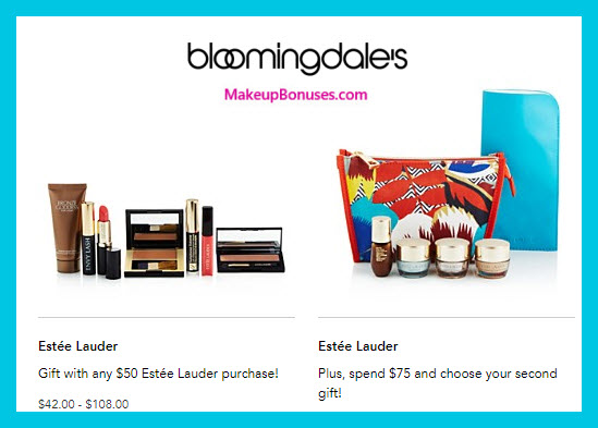 Receive your choice of 6-pc gift with $75 Estée Lauder purchase