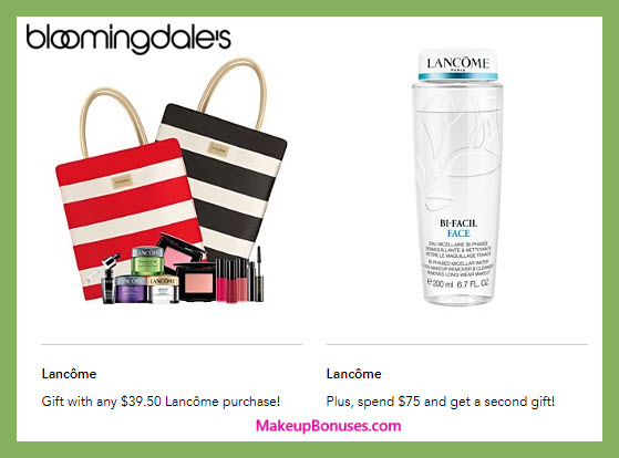 Receive a free 7-pc gift with $75 Lancôme purchase