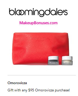 Receive a free 3-pc gift with $95 Omorovicza purchase