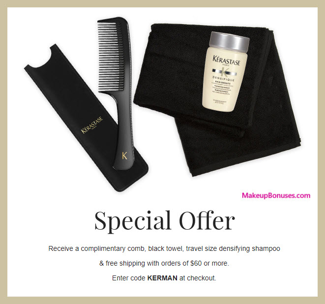 Receive a free 3-pc gift with $60 Kérastase purchase