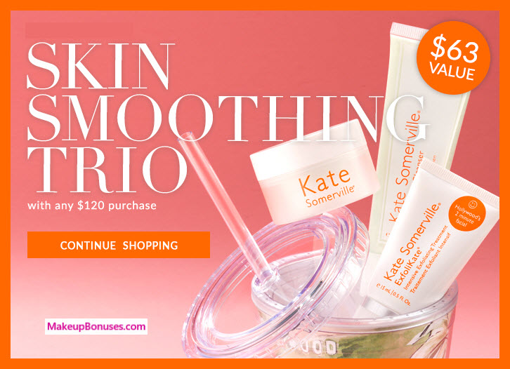 Receive a free 4-pc gift with $120 Kate Somerville purchase