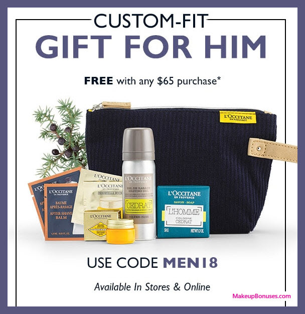Receive a free 8-pc gift with $65 L'Occitane purchase