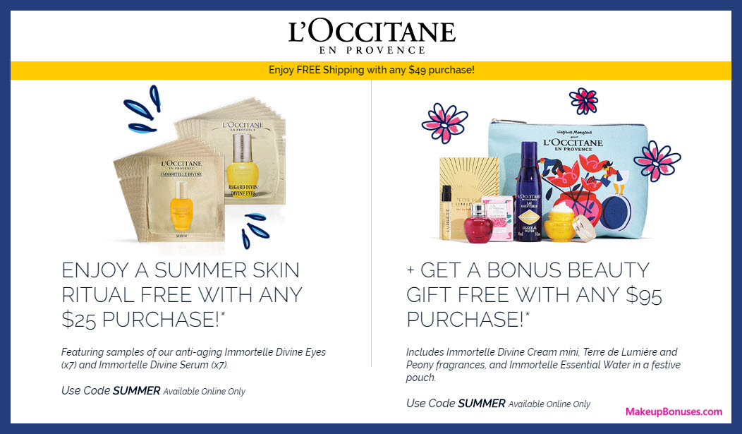 Receive a free 14-pc gift with $25 L'Occitane purchase