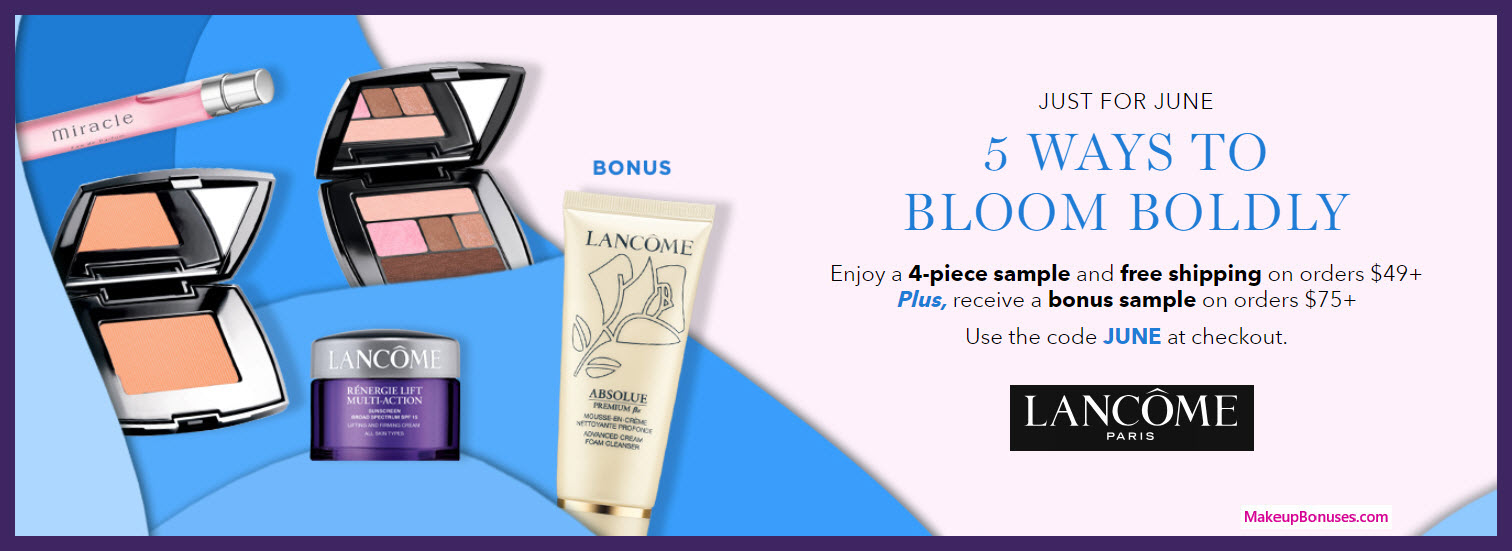 Receive a free 4-pc gift with $49 Lancôme purchase