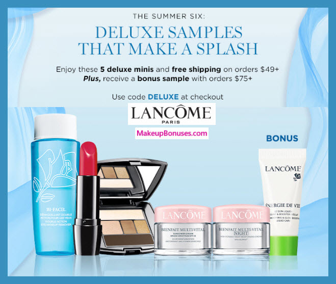 Receive a free 5-pc gift with $49 Lancôme purchase