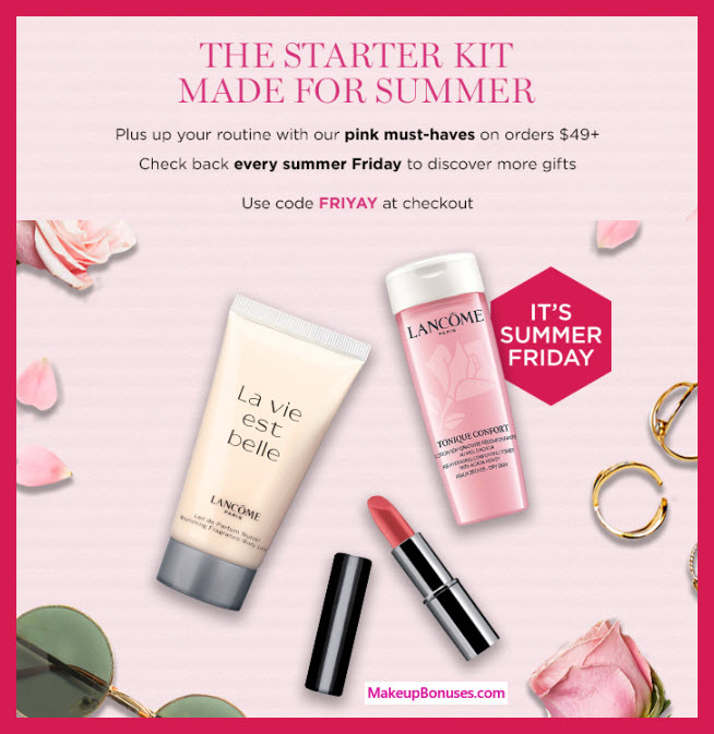 Receive a free 3-pc gift with $49 Lancôme purchase