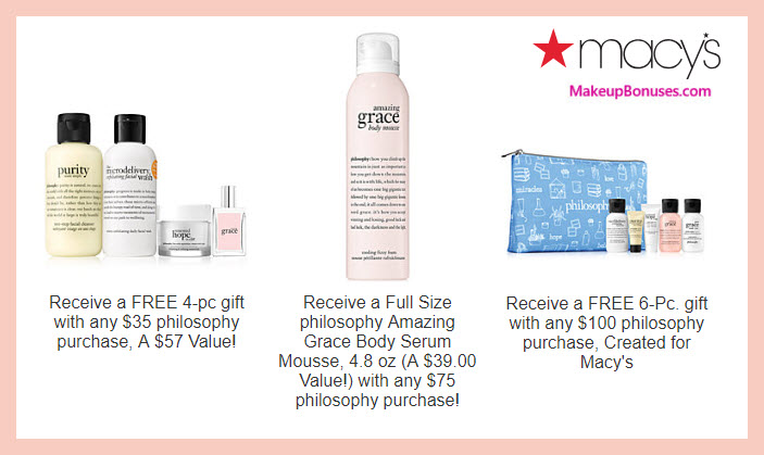 Receive a free 11-pc gift with $100 philosophy purchase