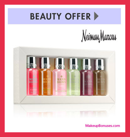 Receive a free 6-pc gift with $100 Molton Brown purchase