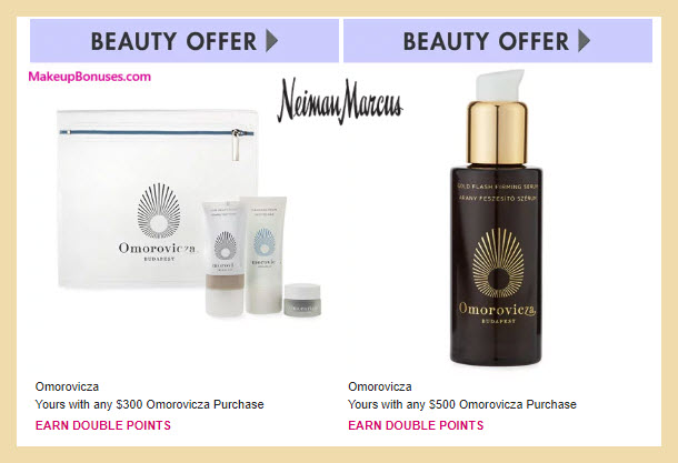 Receive a free 4-pc gift with $300 Omorovicza purchase
