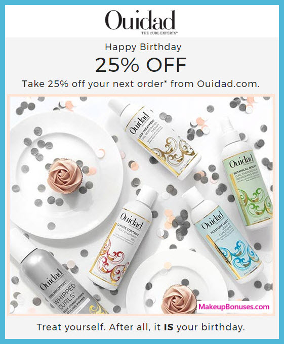 Ouidad Birthday Gift - MakeupBonuses.com #ouidad