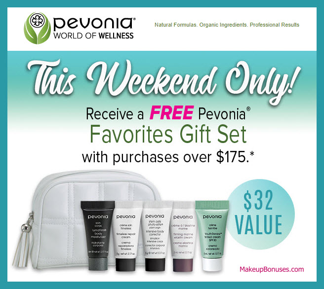 Receive a free 6-pc gift with $175 Pevonia purchase