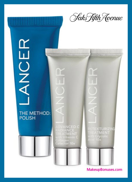 Receive a free 3-pc gift with $150 LANCER purchase