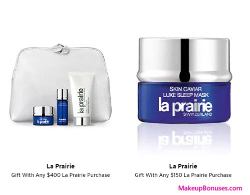Receive a free 5-pc gift with $400 La Prairie purchase