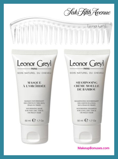 Receive a free 3-pc gift with $75 Leonor Greyl purchase