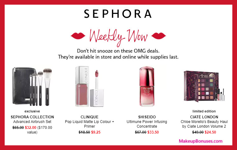 Sephora Weekly Wow Offers 50% Off - MakeupBonuses.com