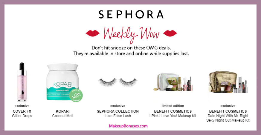 Sephora Weekly Wow Discounts - MakeupBonuses.com